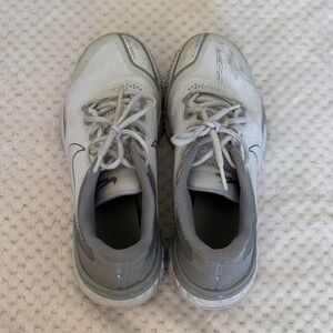 Nike White and Gray Lightweight Running Shoes